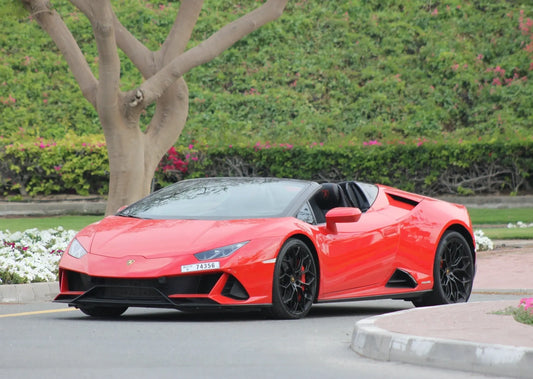 Lamborghini Huracan Evo Spyder Red 2023 or similar - Golden Key Rent Car LLC