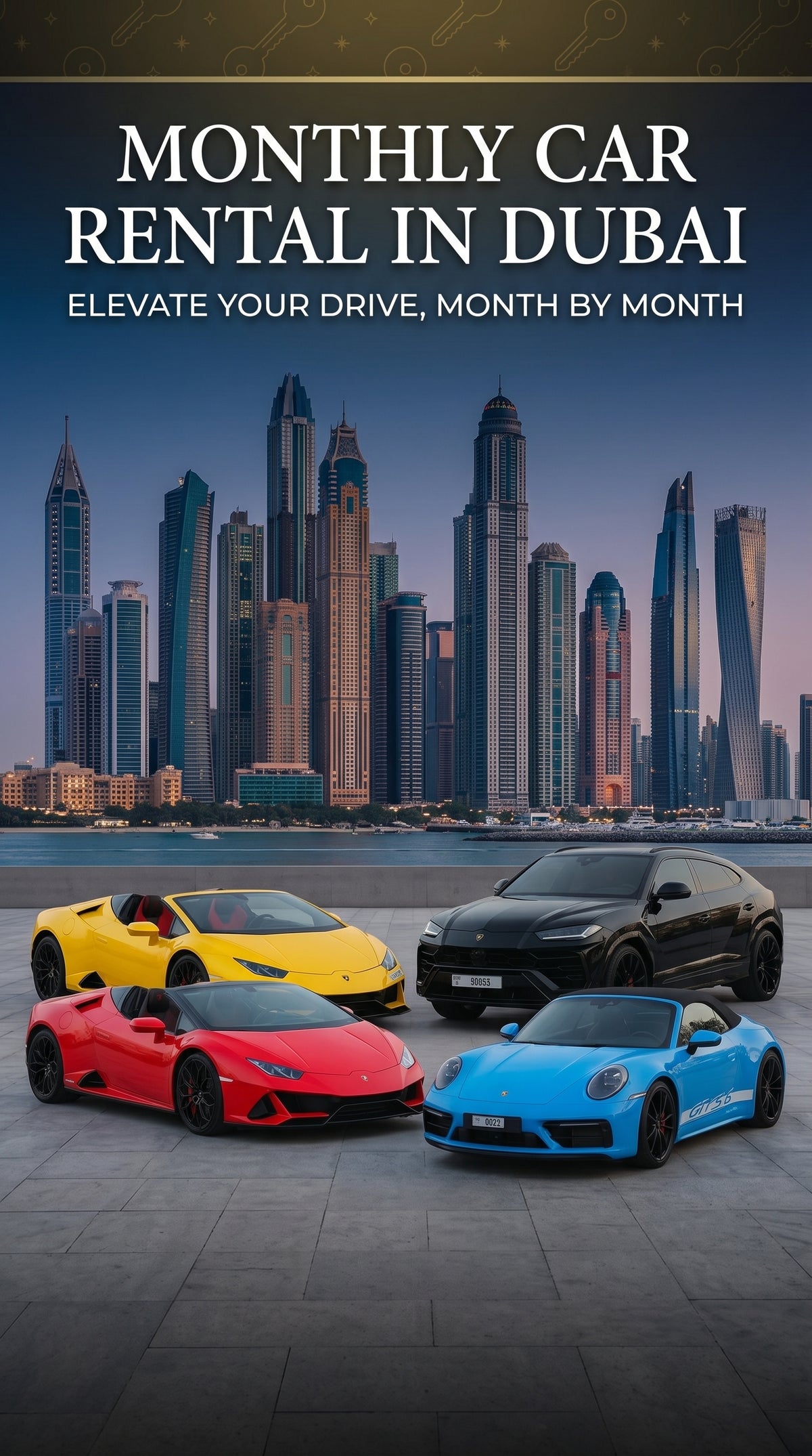 monthly rent a car dubai